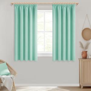 MRTREES Cortinas Salon Modernas 2 Piezas Verde Opacas para…
