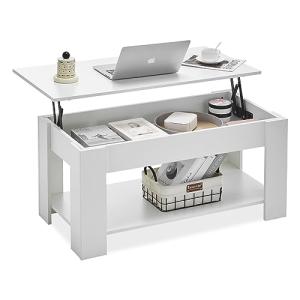 TUKAILAi Mesa de Centro Elevable y Extensible, Mesita de Sa…