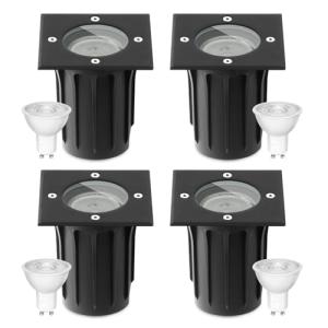 Foco led para empotrar en el suelo: 4 piezas 3W GU10 LED Fo…