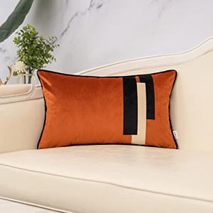 Yangest Funda de almohada decorativa de terciopelo naranja…