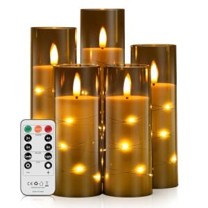 Forever Speed 5PCS Velas LED con Mando a Distancia, Regulab…