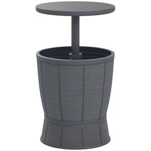 Outsunny Mesa Nevera para Exterior 41 L 3 en 1 Cool Bar Mes…
