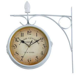 Samger Reloj Estacion de Tren, Blanco Vintage Reloj de Pare…