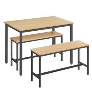 VASAGLE Conjunto de Mesa de Comedor y 2 Sillas, Juego de 3…