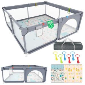 Solaraa Corralito Bebé XL 150×180 cm   Alfombra Acolchada R…