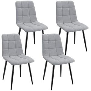 ANVOFONG Pack de 4 Sillas de Comedor, Sillas Cocina con Tel…