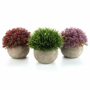 T4u Plantas Artificiales Plásticas Flor Decorativa en Macet…