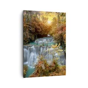 ARTTOR Lienzos decorativos parque cascada agua Cuadro Sobre…