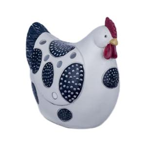 BY SIGRIS Figura Gallina Blanco de Resina 17X10X18cm Figura…