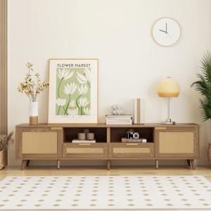 Goeria Mueble de TV de 200 x 37 x 49 cm, con diseño de ratá…