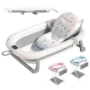 JUPPLIES Bañera Plegable Bebe con Cojin Ergonomico - Bañera…