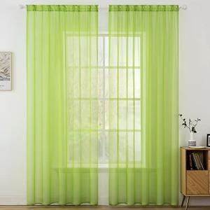 MIULEE Cortinas Poliéster Translúcida Fresca Transparente S…