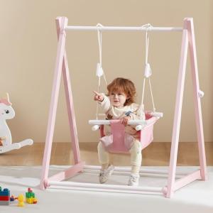 FUNLIO Columpio de Madera para niños de 6 a 36 Meses, Colum…