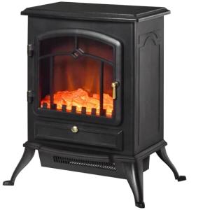 HOMCOM Chimenea Eléctrica Portátil 1000/2000W Chimenea Deco…