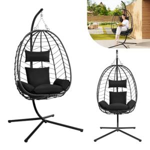 Laneetal Silla Colgante, Silla Huevo con Soporte, Columpio…