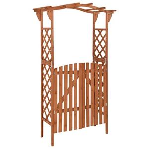 vidaXL Pérgola con Puerta Arco Entrada Pasaje Jardín Soport…