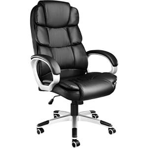 TecTake® Silla de Oficina Ergonómica, Piel Sintética, Girat…
