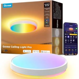 Govee Plafon LED Techo RGBIC, 38cm Lámpara Techo Inteligent…