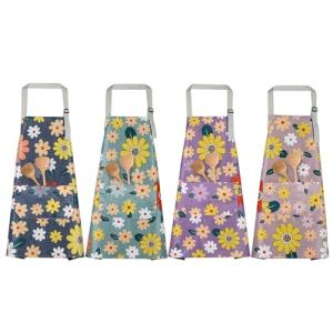 4 Piezas Mandiles de Cocina Delantal Cocina Mujer Ajustable…