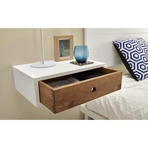 HOGAR24 ES - Pack 2 Mesitas de Noche Flotantes Madera Maciz…