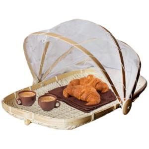 Szetosy - Cesta de picnic para alimentos, de bambú, a prueb…