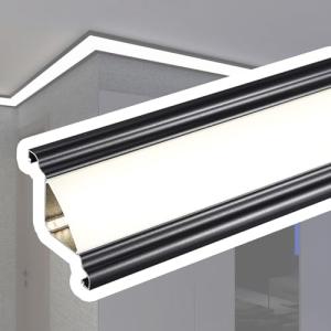 Perfil de aluminio con canal LED para moldura de corona, me…