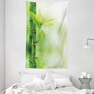 ABAKUHAUS Planta Tapiz de Pared y Cubrecama Suave, Bambú De…