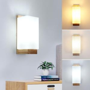 Aplique LED de Madera Interior, Lámpara de Pared 12W, Retro…