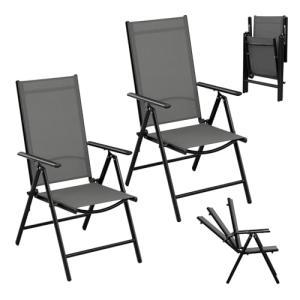 eSituro Set 2 Sillas Jardín Exterior, Sillas Terraza con Re…