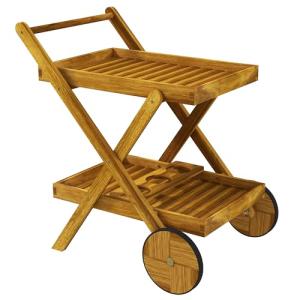 Outsunny - Carro para barbacoa de madera, con 2 bandejas, 3…