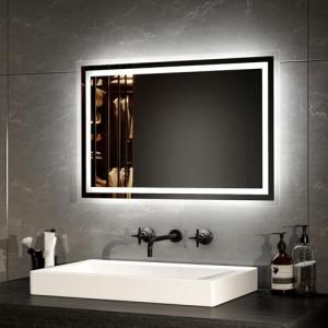 EMKE Espejo de baño con iluminación LED, 40 x 60 cm, Espejo…