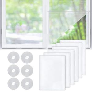 Tela Mosquitera para Puerta, 130x150cm 6 Piezas Mosquiteras…