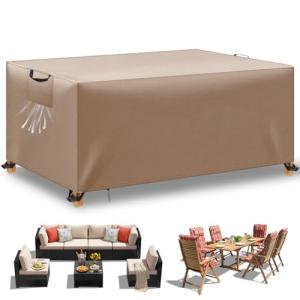 WUAYAMI Funda para Muebles de Jardín Exterior, Funda Mesa E…