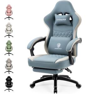 Dowinx Silla de Gaming de Tela con cojín de muelles ensacad…