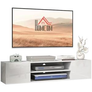 HOMCOM - Mueble de banco para TV de pared colgante, estilo…