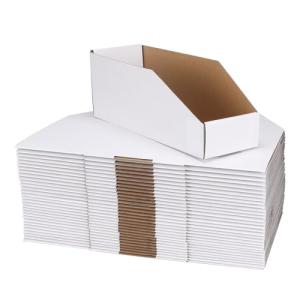 RLAVBL Set de 35 Cajas de Carton Trapezoidales Blancas 30,5…