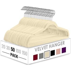 Utopia Home Premium Velvet Hangers 50 Pack - Perchas Antide…