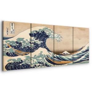 murando - Cuadro en Lienzo la gran ola de Kanagawa 160x60 c…