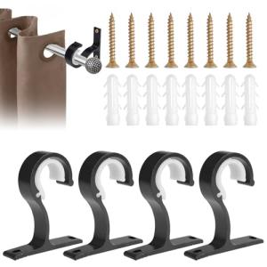 4 Piezas Soporte Cortina Techo Aleación de Aluminio, 25 – 2…