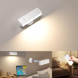 YiLaie Lámpara de Pared LED con Batería de 4000mAh, Carga U…