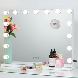 2-FNS Hollywood - Espejo de maquillaje con 15 luces LED, pa…