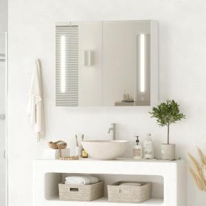 TUKAILAi Armario de Espejo de baño con Luces LED iluminadas…