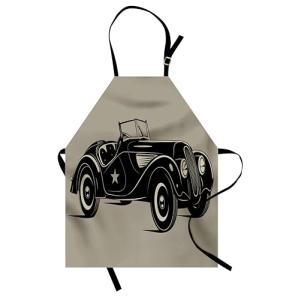 ABAKUHAUS Delantal de Cocina Vintage Paquete de 2, Coche It…