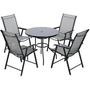 JAPITELSA | Juego de Comedor de Exterior de 5 Piezas – Mesa…