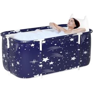 Bañera Plegable para Adultos y Niños Bañera Familiar Portat…