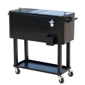 Outsunny Carro de Bebidas Refrigerado 75,7 L Carro Nevera c…