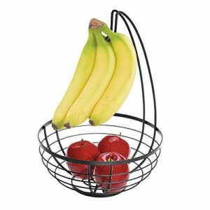 iDesign Austin Cesta metálica con Porta Bananas, frutero de…