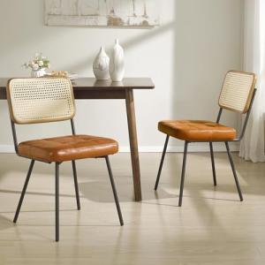 Zouron - Silla de Comedor de ratán (2 Unidades), diseño Mod…
