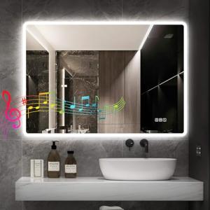 STARLEAD Espejo-Baño-con-Luz 60x80cm con Bluetooth, Antivah…