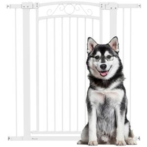 PawHut Barrera para Perros Puerta para Perros 76-104 cm Bar…
